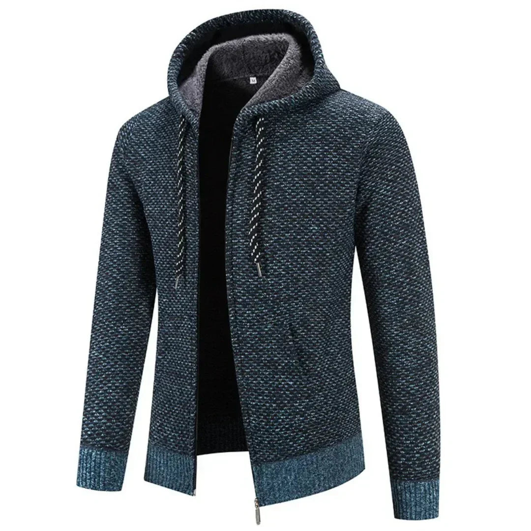 Covernorth Men’s Fleece-Lined Knit Zip-Up Hoodie