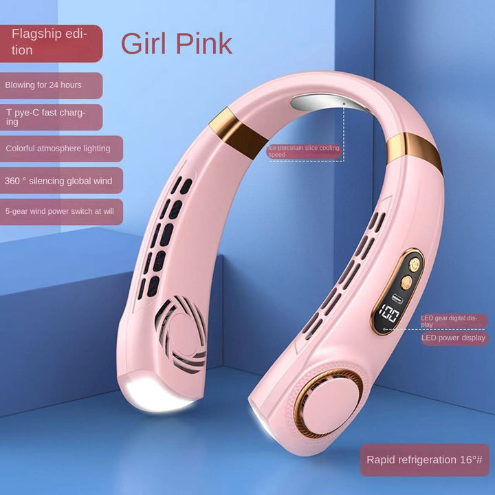 Portable Neck Fan Cooling Air Conditioner Hands-Free Wearable Cooler
