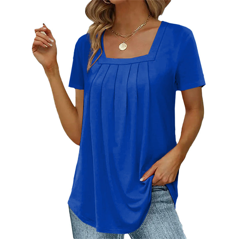 Covernorth Women’s Square Neck Pleated Top