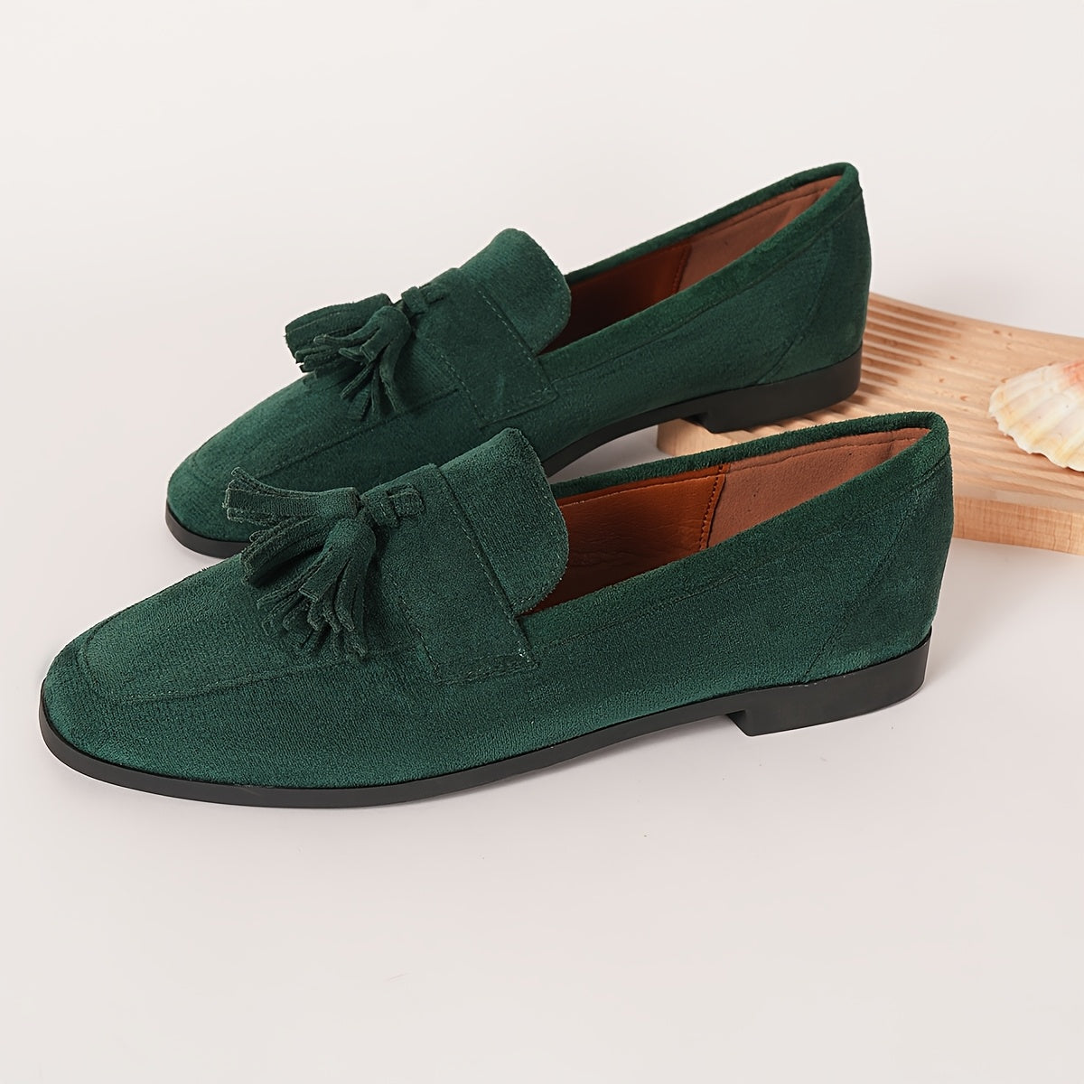 Women's Faux-Suede Tassel Loafers