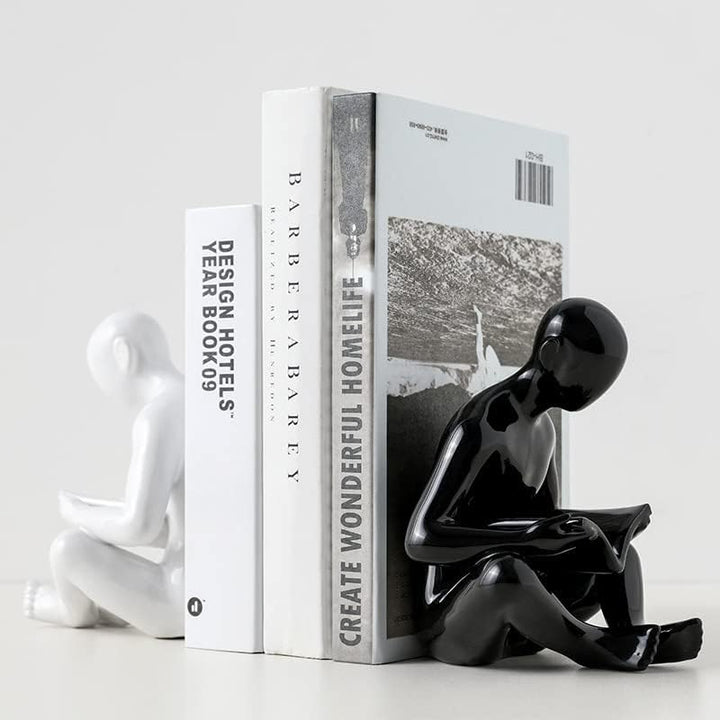 Abstract Reader Figurine | Minimalist Sculpture | Desk Accent