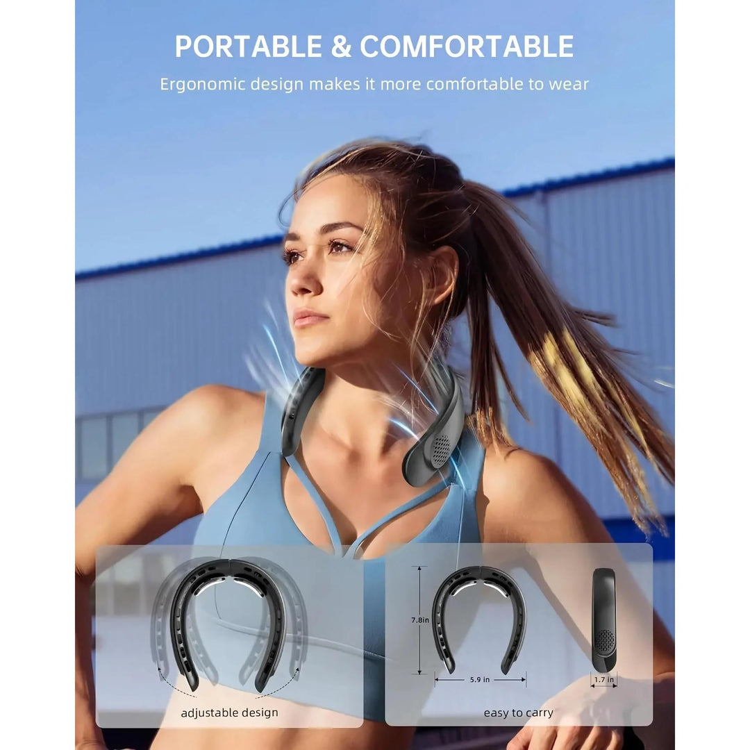 Portable Neck Fan | 360° Turbo Airflow | Outdoor, Work, Fitness