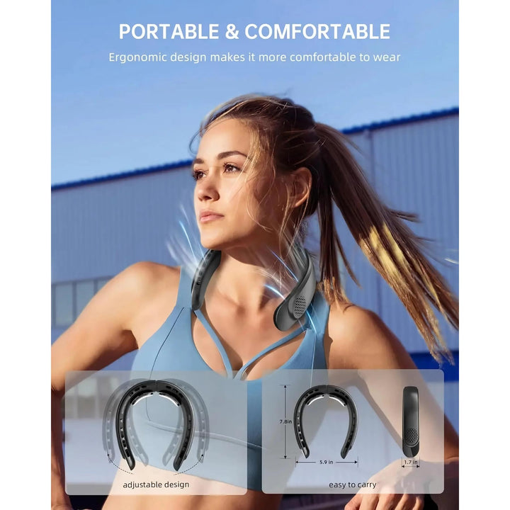 Portable Neck Fan | 360° Turbo Airflow | Outdoor, Work, Fitness