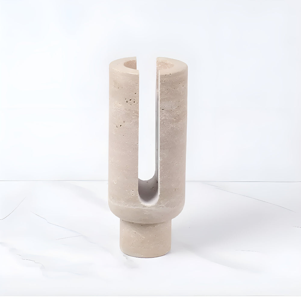 Modern Candle Holder │ Marble Stone Glow │ Dining Table Decor
