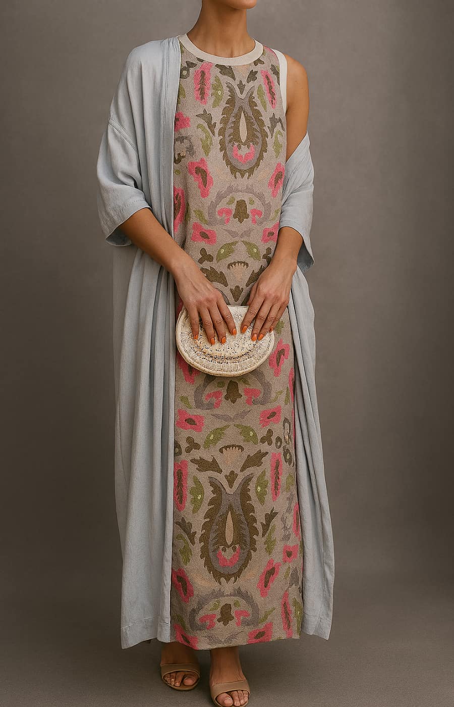 Covernorth Women’s Floral Print Sleeveless Maxi Dress with Wrap