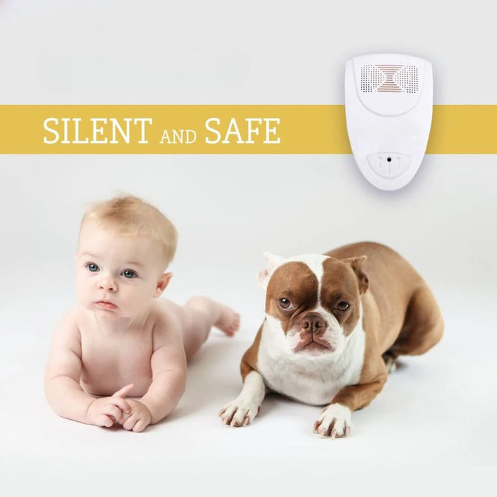 Pest Repellent │ Ultrasonic Waves & Safe │ Bedroom & Kitchen │ White