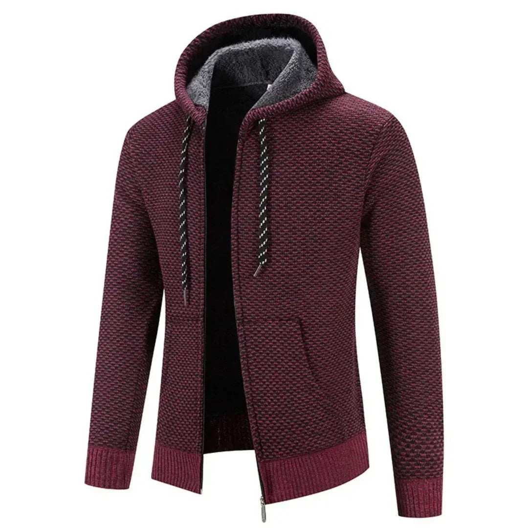 Covernorth Men’s Fleece-Lined Knit Zip-Up Hoodie