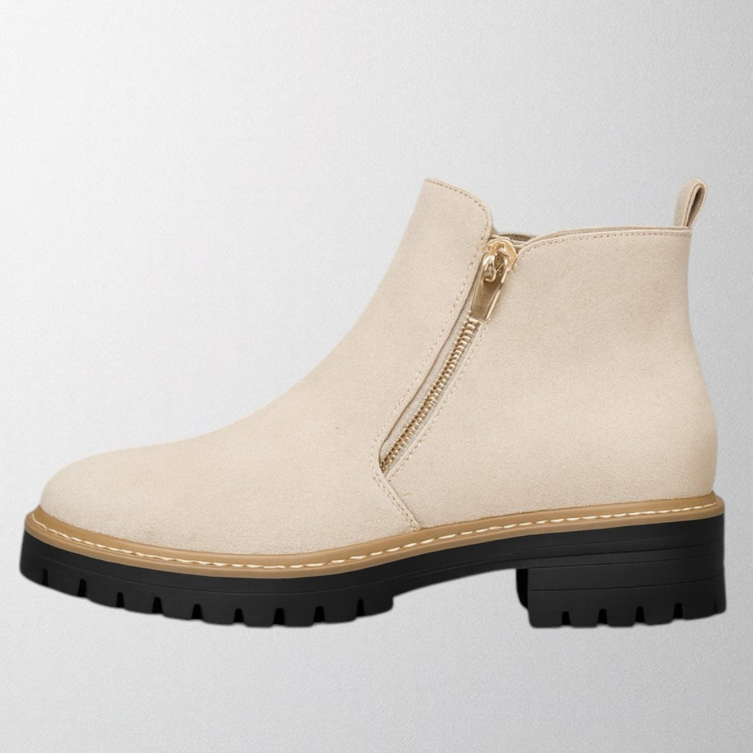 Covernorth Women’s Suede Zipper Ankle Boots