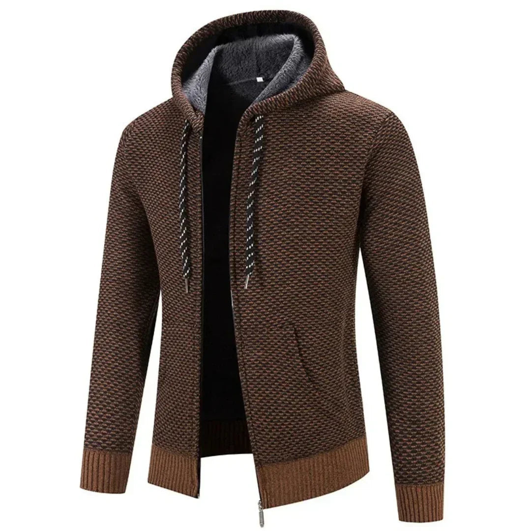 Covernorth Men’s Fleece-Lined Knit Zip-Up Hoodie
