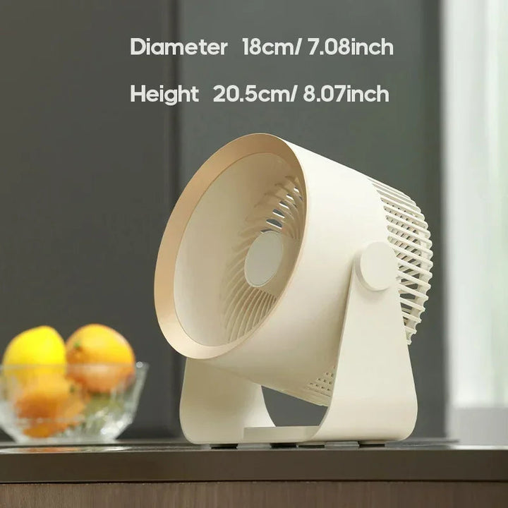 Portable 4000mAh Quiet Wall Mount Desktop Air Circulator Fan