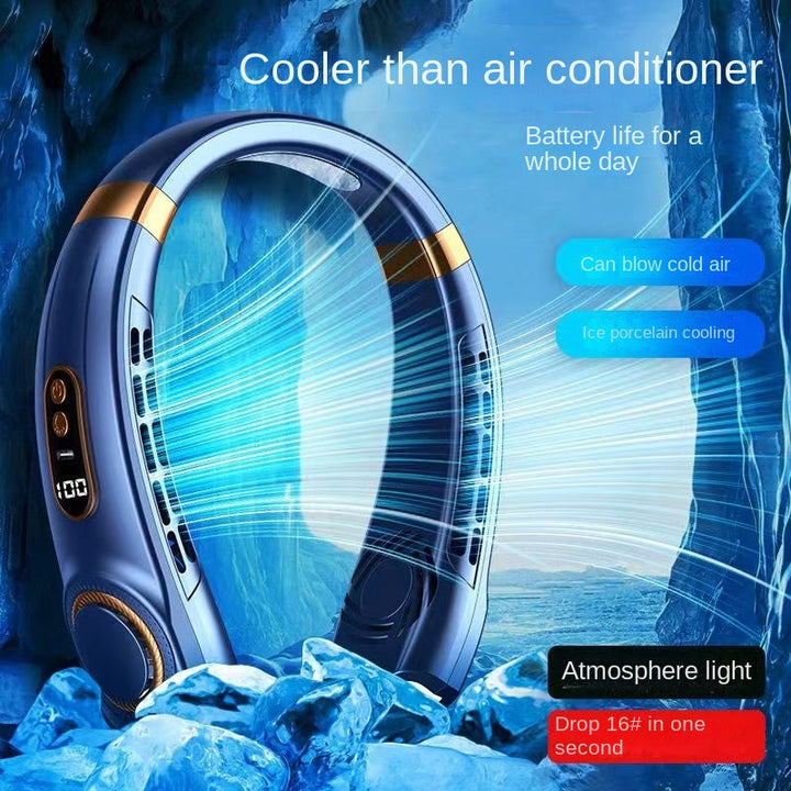 Portable Neck Fan Cooling Air Conditioner Hands-Free Wearable Cooler