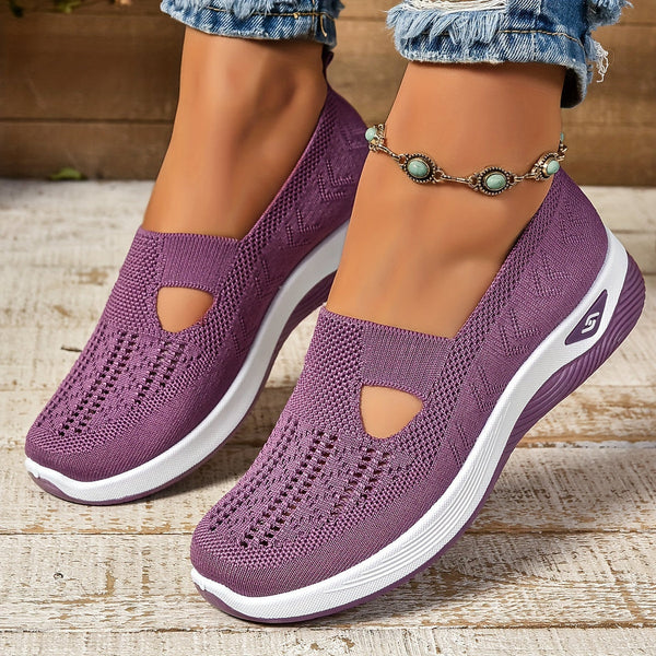 Covernorth Women’s Knit Slip-On Walking Shoes