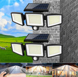 Solar LED Motion Sensor Flood Light Ultra-Bright Outdoor Security Lamp