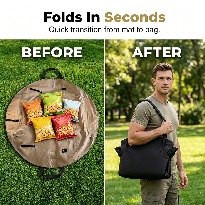 2-in-1 Picnic Mat Bag │ Large & Portable, Sand-Free │ Outdoor & Beach