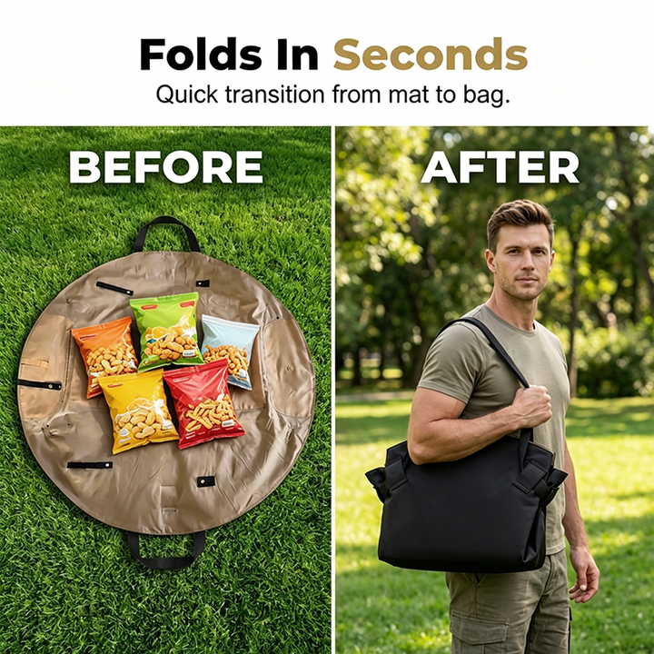2-in-1 Picnic Mat Bag │ Large & Portable, Sand-Free │ Outdoor & Beach