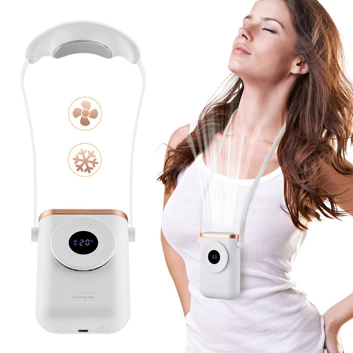 Hands-Free Neck Fan | Rechargeable Portable Cooler | Outdoor | White