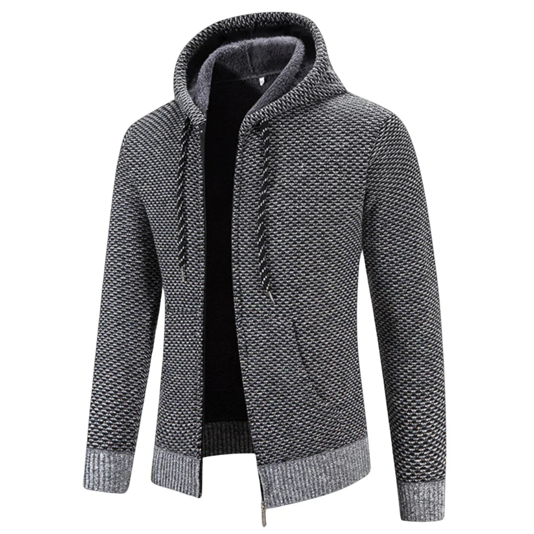 Covernorth Men’s Fleece-Lined Knit Zip-Up Hoodie