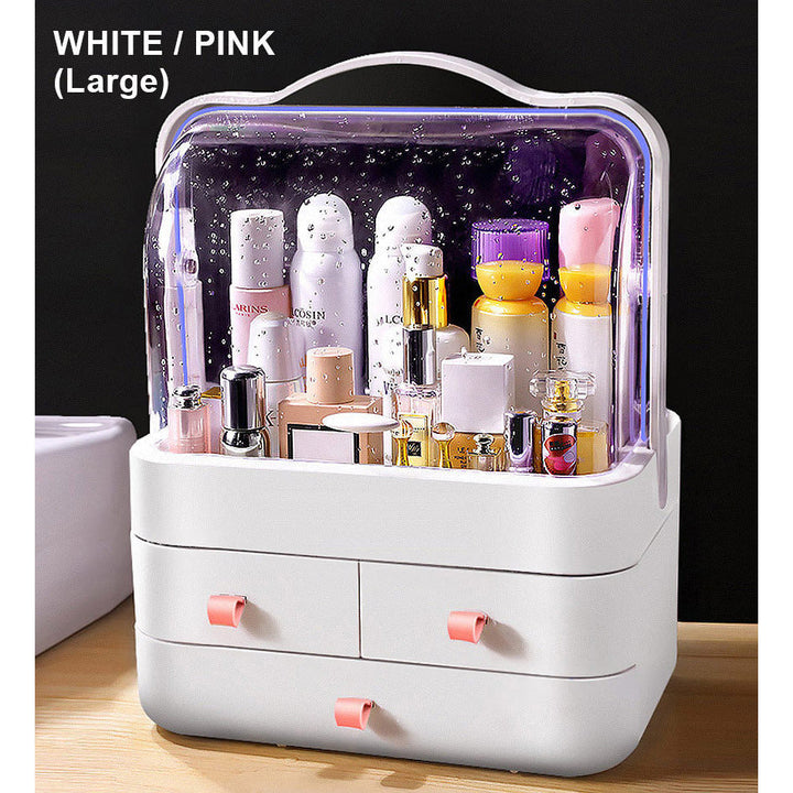 Makeup Storage Box │ Clear Dustproof Cover │ Vanity Desk