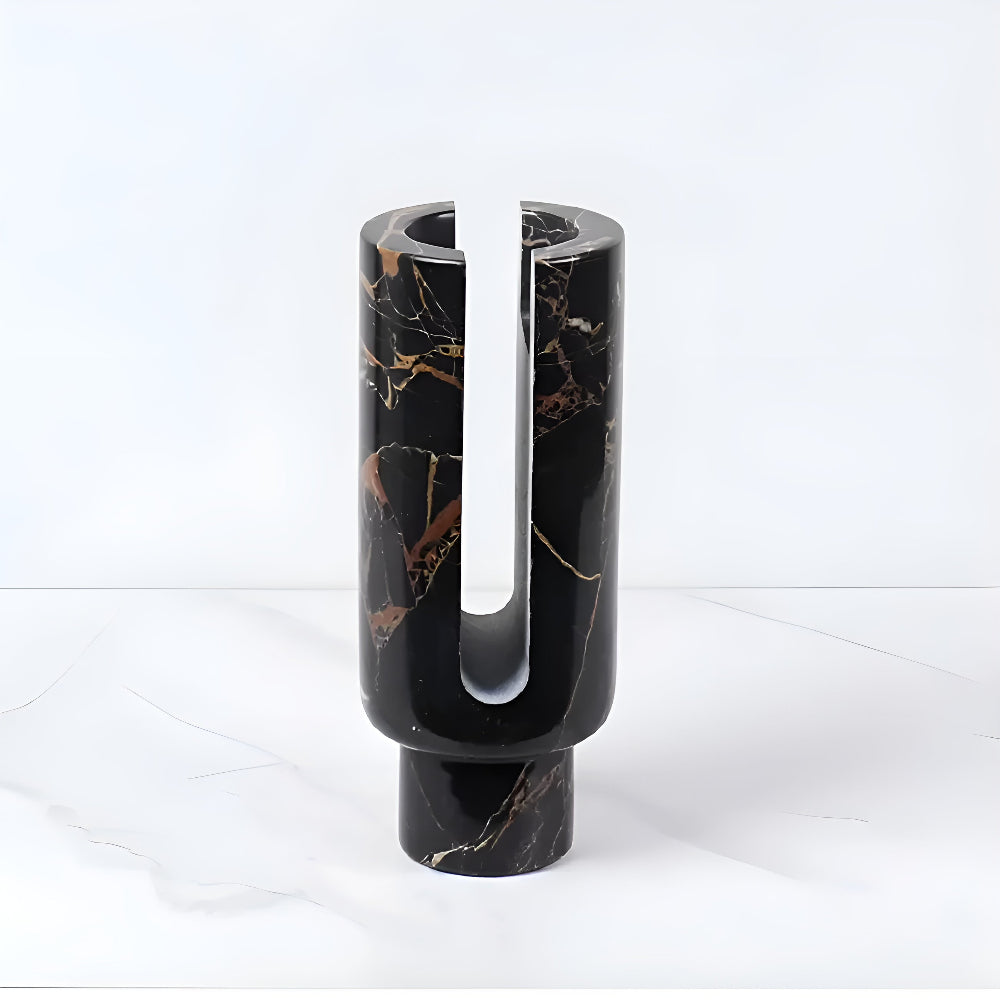 Modern Candle Holder │ Marble Stone Glow │ Dining Table Decor