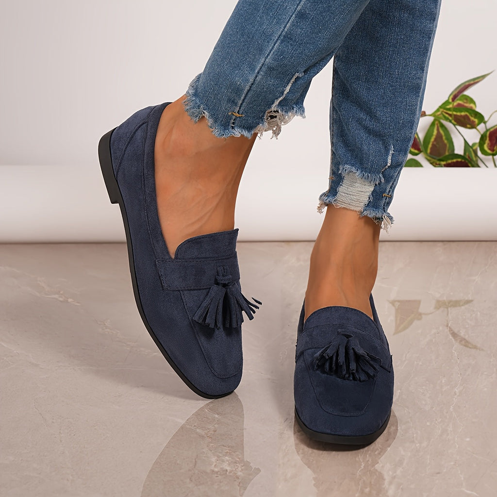 Women's Faux-Suede Tassel Loafers