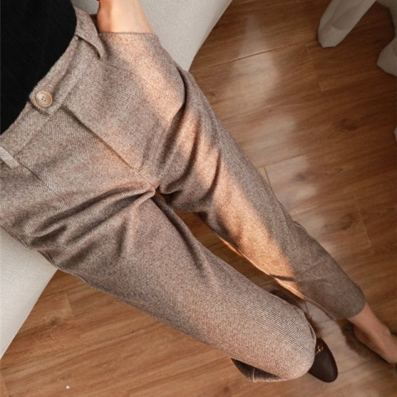Women's Textured Tailored Trousers