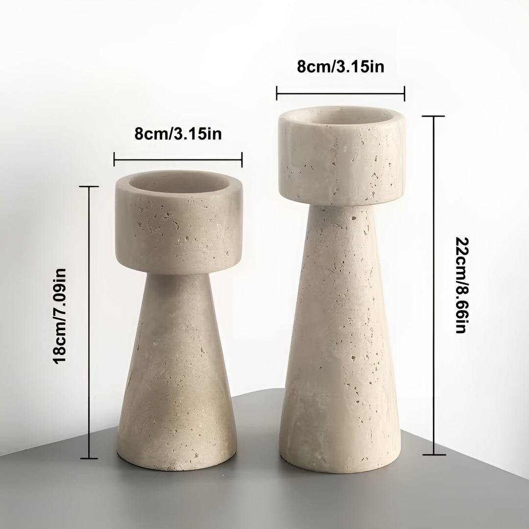 Concrete Candle Holder | Minimalist Modern Decor | Living Room | Beige