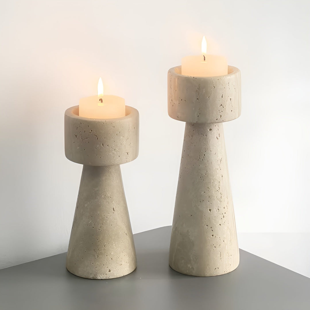 Concrete Candle Holder | Minimalist Modern Decor | Living Room | Beige