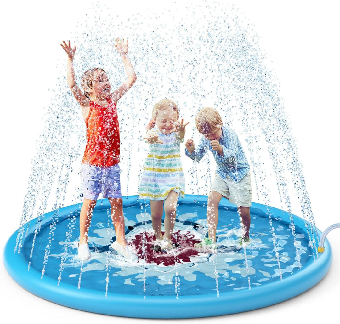 Shark Splash Pad │ Non-Slip Safe Fun │ Yard, Lawn & Pool │ Blue