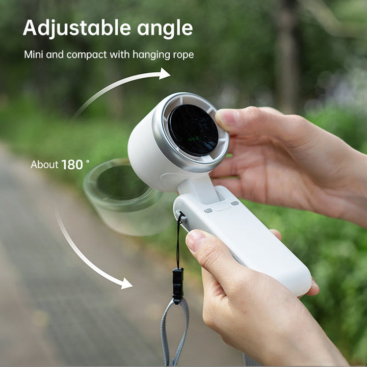 Handheld Turbo Fan | Foldable 5-Speed Cooling | Outdoor & Desk Use