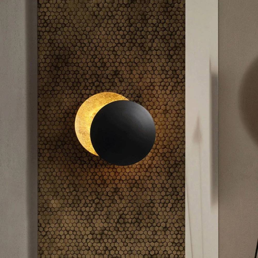 Moon Wall Lamp | Warm Ambient Glow | Bedroom & Living Room | Round