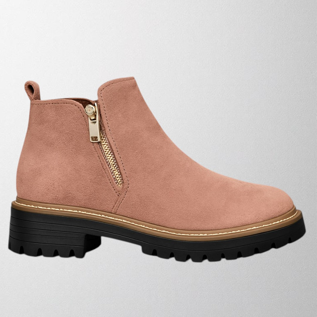 Covernorth Women’s Suede Zipper Ankle Boots