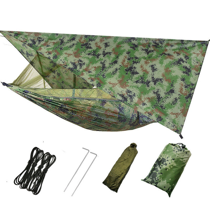 Outdoor Double Camping Hammock | 210T Taffeta & Bug Net | Hiking & Backyard