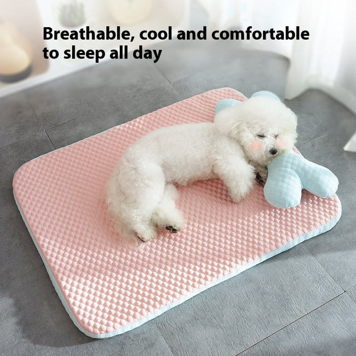 Dog Cooling Mat | Anti-Slip Base | Crate & Floor | Pink