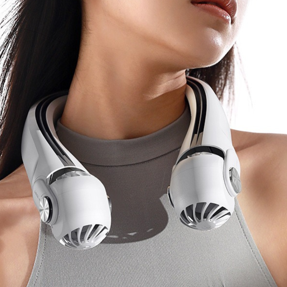 Portable Neck Fan | Rechargeable Bladeless, 3-Speed | Outdoor & Gym