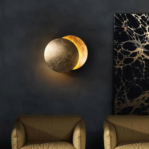 Moon Wall Lamp | Warm Ambient Glow | Bedroom & Living Room | Round