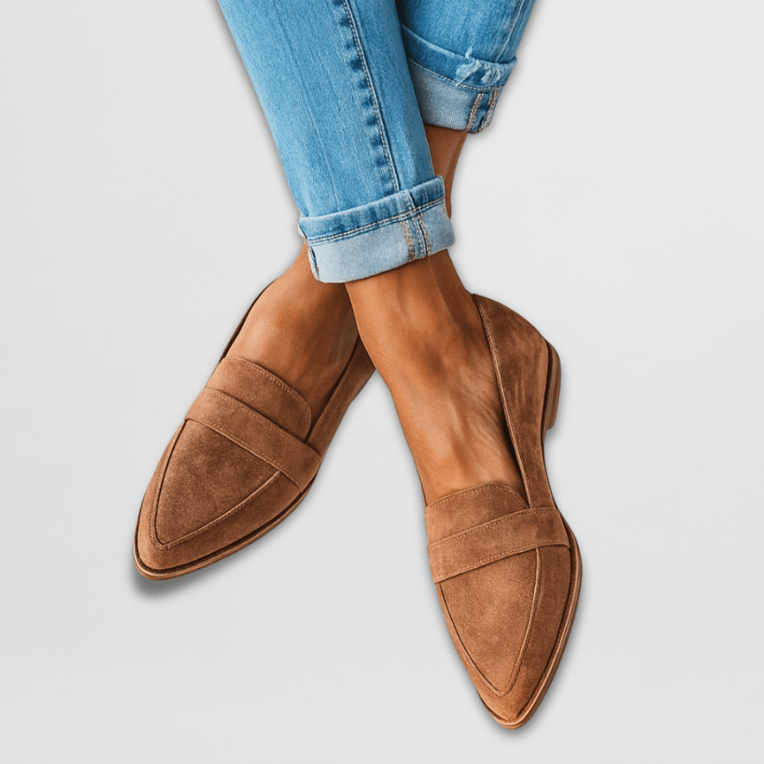 Women's Pointed-Toe Suede Loafers