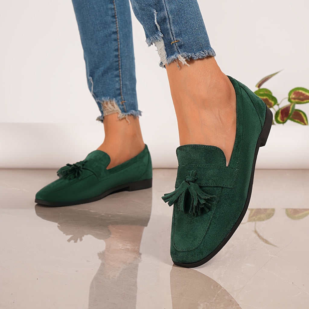 Women's Faux-Suede Tassel Loafers