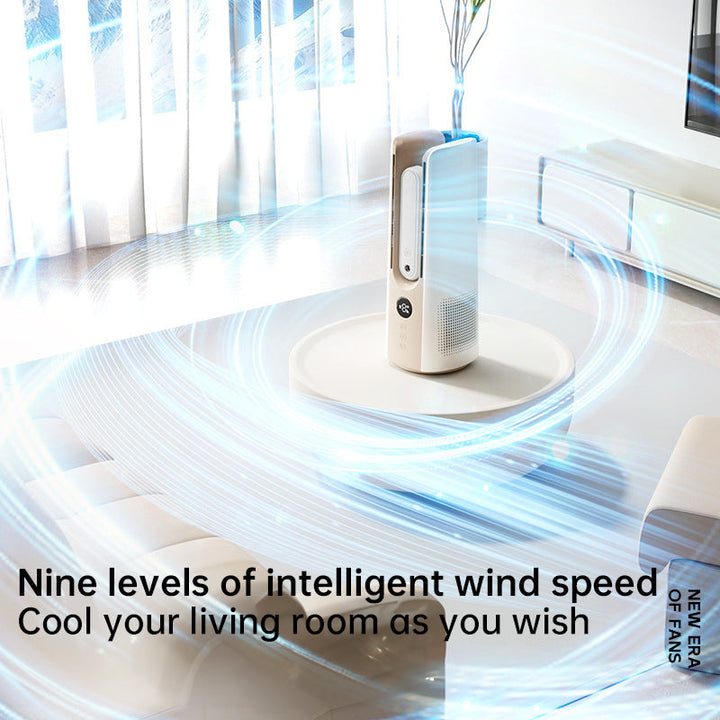 Ice Mist Portable Tower Fan │ Cooling, Bladeless, Quiet │ Bedroom & Office