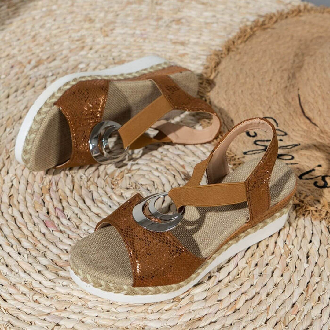 Women's Faux Leather Platform Sandals
