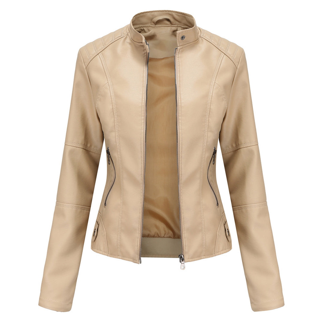 Covernorth Women’s Slim-Fit Faux Leather Moto Jacket