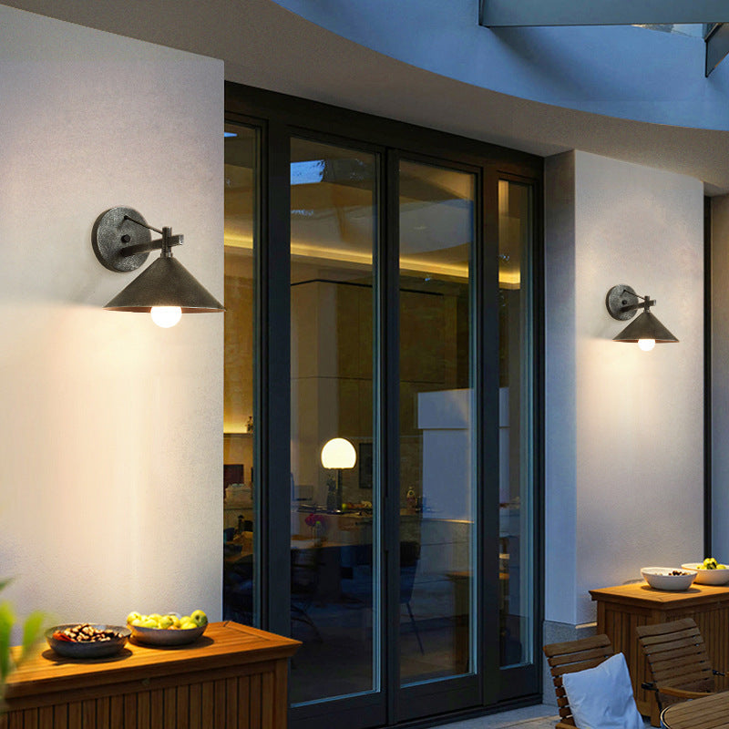 Nordic Outdoor Wall Light │ Aluminum Frame Resists Rust │ Porch & Patio