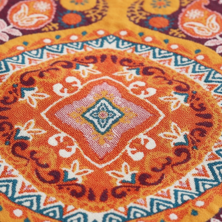 Boho Bath Towel │ Ultra Soft │ Bath & Accent Chair │ Orange