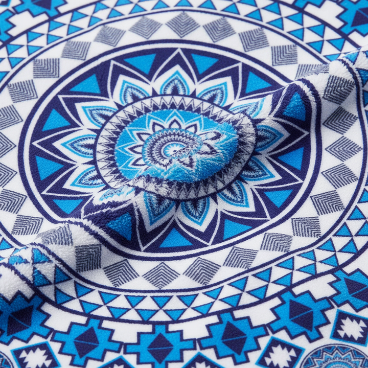 Mandala Beach Towel │ Absorbent, Fast-Drying Microfiber │ Pool, Beach & Travel │ Blue
