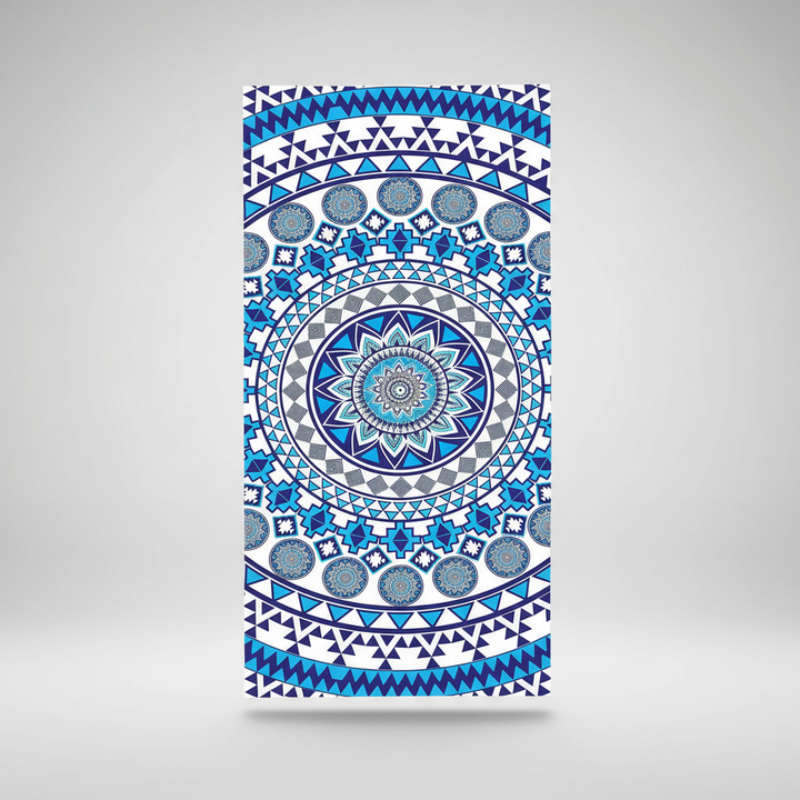 Mandala Beach Towel │ Absorbent, Fast-Drying Microfiber │ Pool, Beach & Travel │ Blue