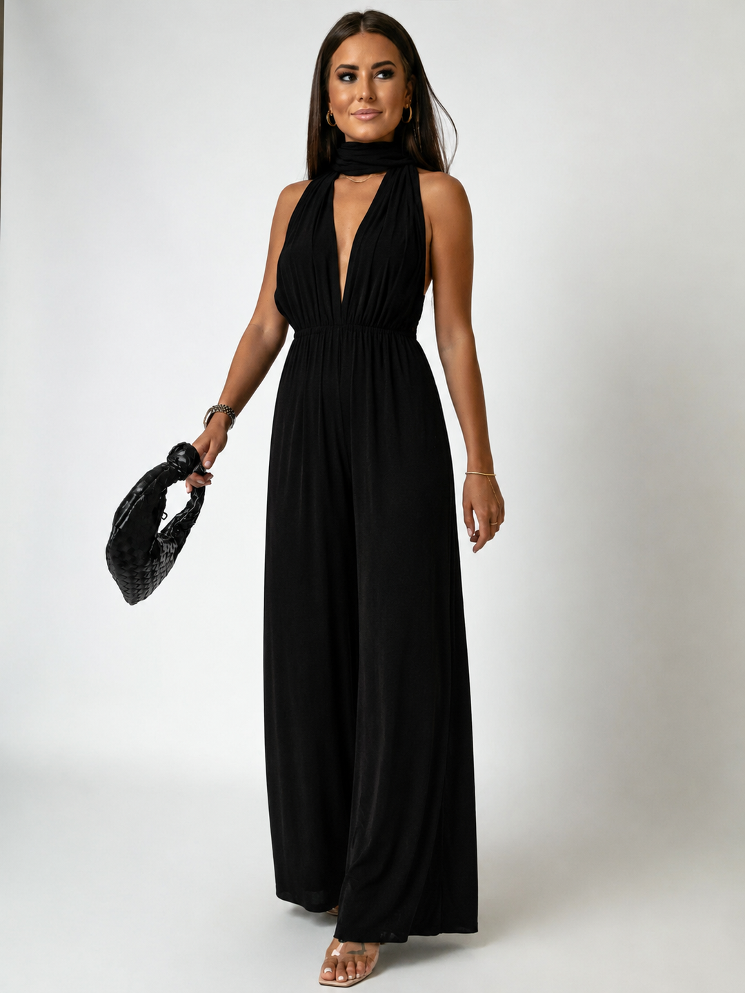 Covernorth Women's Halter Neck Wide-Leg Jumpsuit