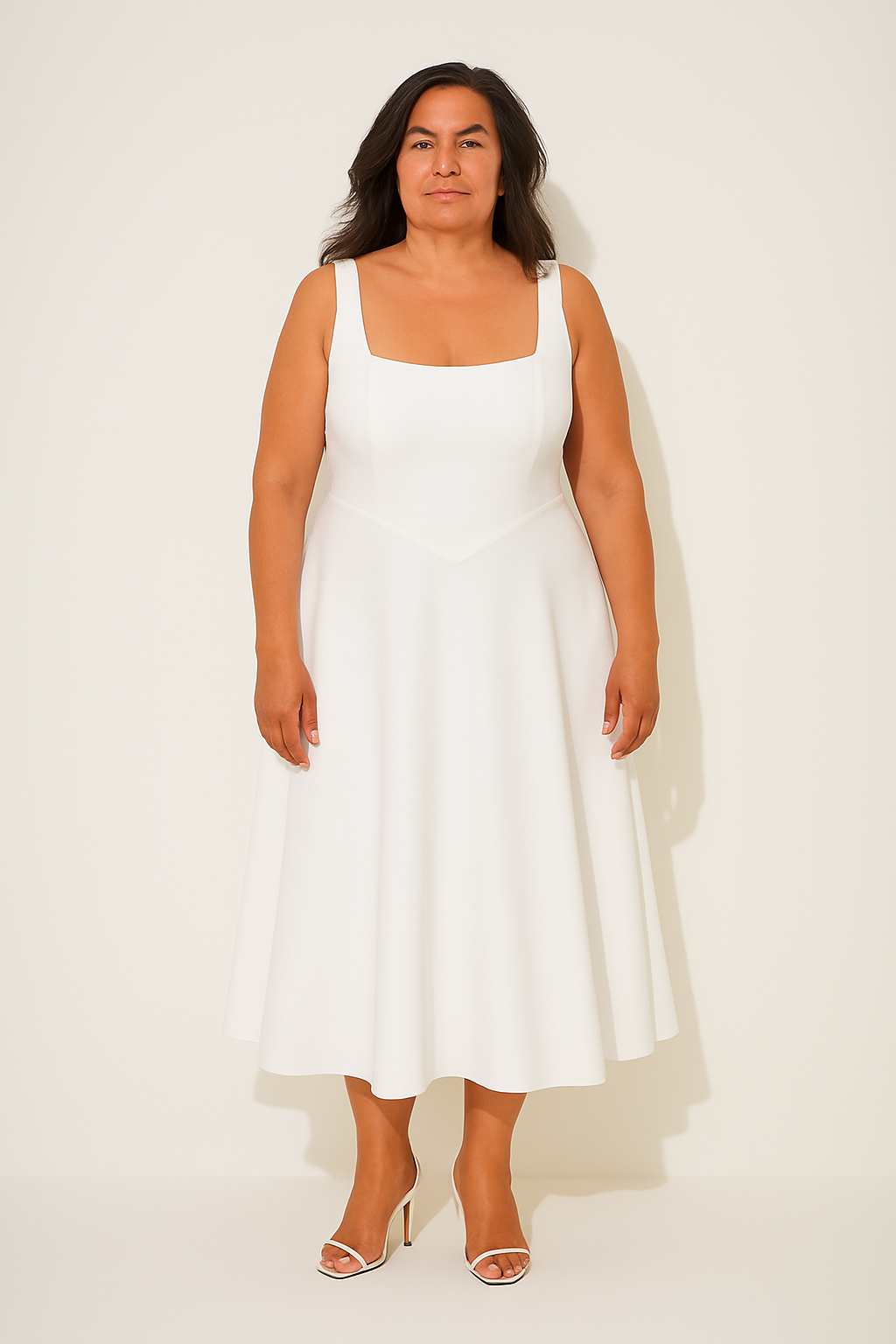 Covernorth Women’s Square-Neck Midi Dress