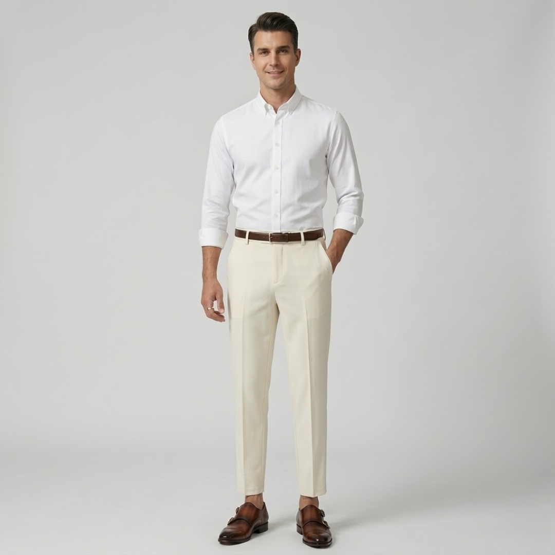 Covernorth Men's Slim Fit Cropped Trousers