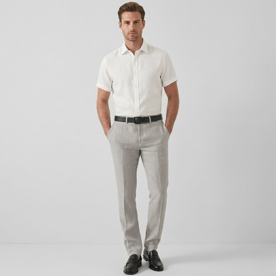 Covernorth Men’s Tailored Slim Fit Trousers