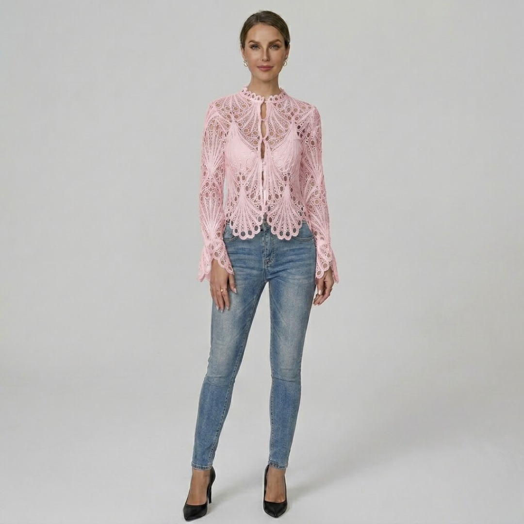 Covernorth Women's Long Sleeve Lace Blouse