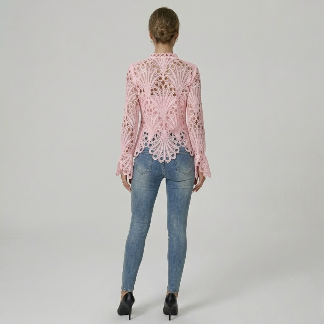 Covernorth Women's Long Sleeve Lace Blouse